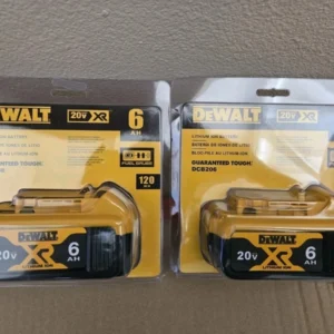 2X New Dewalt DCB206 20V Max XR 6.0Ah Lithium Ion Batteries Li-ion DCB206-2