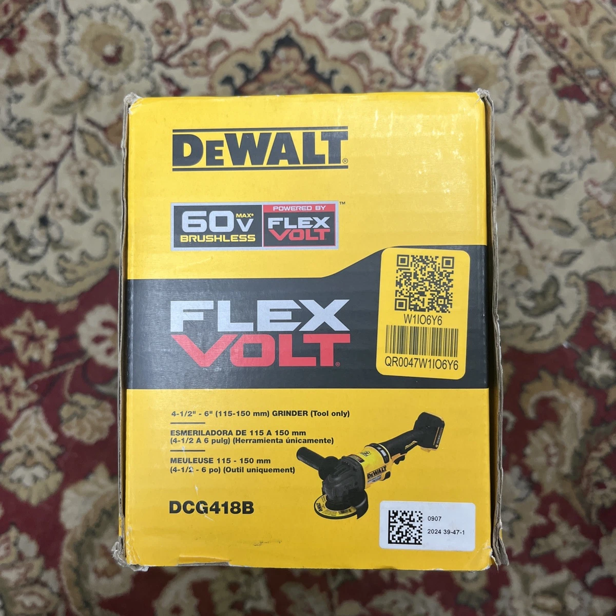 DeWalt DCG418B FLEXVOLT 60V MAX Brushless 4-1/2"-6" Cordless Grinder (Tool Only) - Image 2