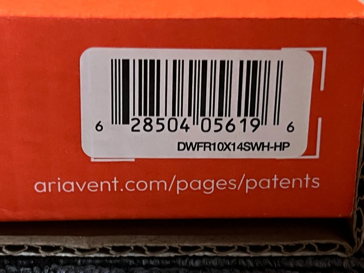 Aria Luxe+ Framed Wall Vent High Performance Return Aria Vent dwfr10x14swh-hp - Image 4