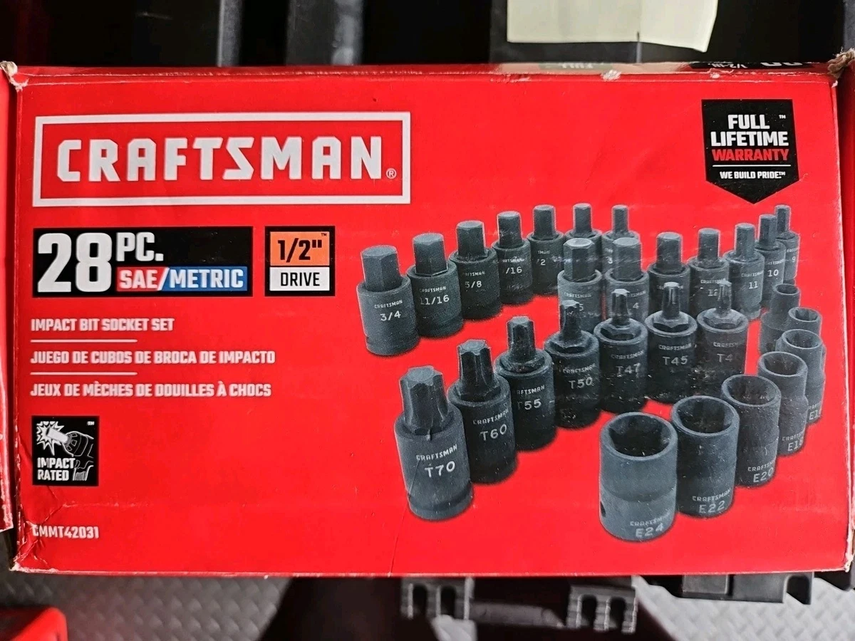 Craftsman CMMT42031 Impact Bit Socket Set 28 pc - Black