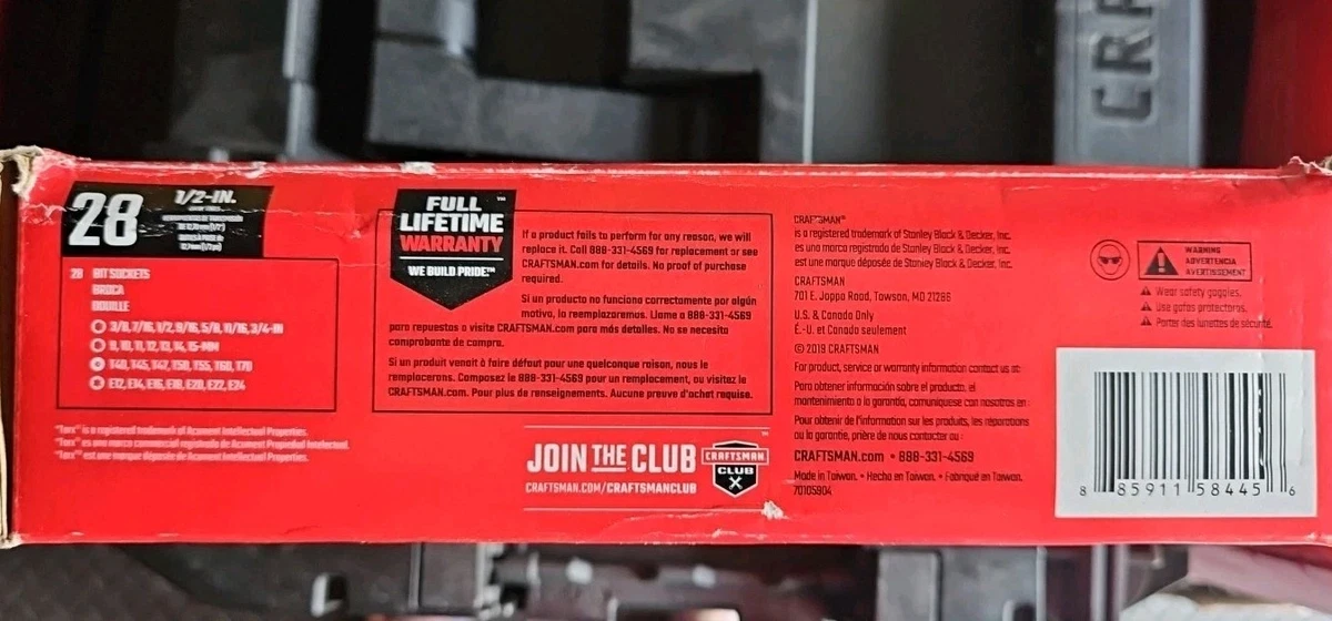 Craftsman CMMT42031 Impact Bit Socket Set 28 pc - Black - Image 2