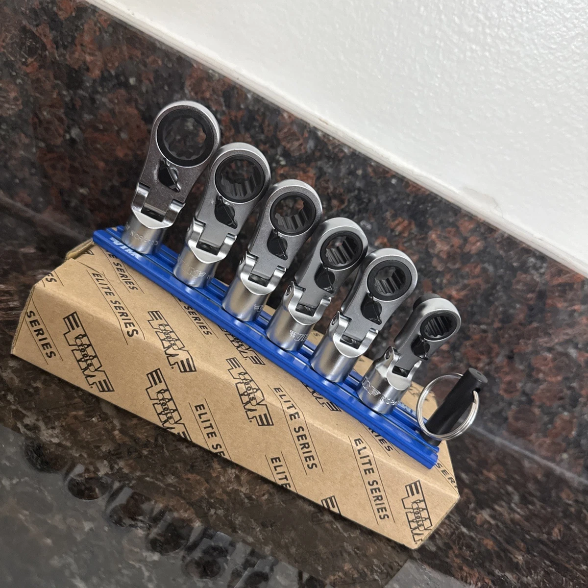 6 PC. 12PT NANO FLEX OFFSET RATCHETING ATTACHMENT SET – 3/8″ DRIVE (8 – 13MM) - Image 2