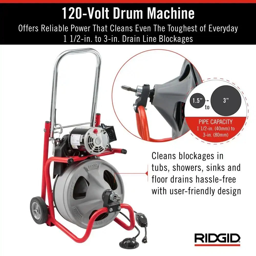 RIDGID 52363 K-400 115V Drum Machine - Image 2